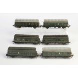 Fleischmann, 6 Abteilwagen, W.-Germany, Spur H0, Z 2/2-Fleischmann, 6 Compartment Coaches, W.-