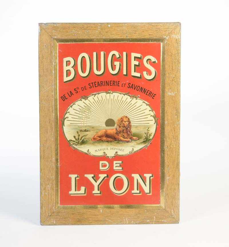 Blechschild "L.Revon Bougies De Lyon", France, 35x50 cm, teilw. LM, Z 2+Tin Plate Sign "L.Revon