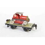 Märklin, Plattformwagen + Raupenschlepper, Germany VK, Spur 0, Z 2Märklin, Flatcar + Caterpillar