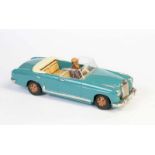 Tippco, Mercedes Cabriolet 112, W.-Germany, 31 cm, Blech, Friktion ok, min. LM, Stern fehlt,