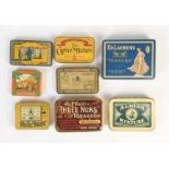 8 Zigarettendosen, 9-14 cm, Blech, meist sehr guter Zustand, Z 1-28 Cigarette Tin Cans, mostly