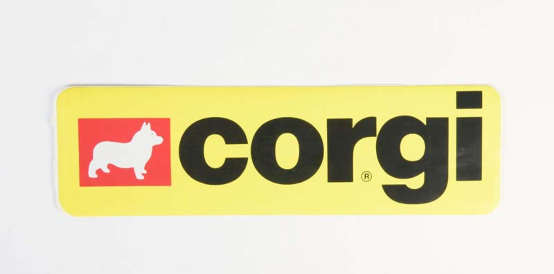 Corgi Toys, Original Aufkleber (Werbeartikel), Great Britain, 31x9,5 cm, Z 1Corgi Toys, original