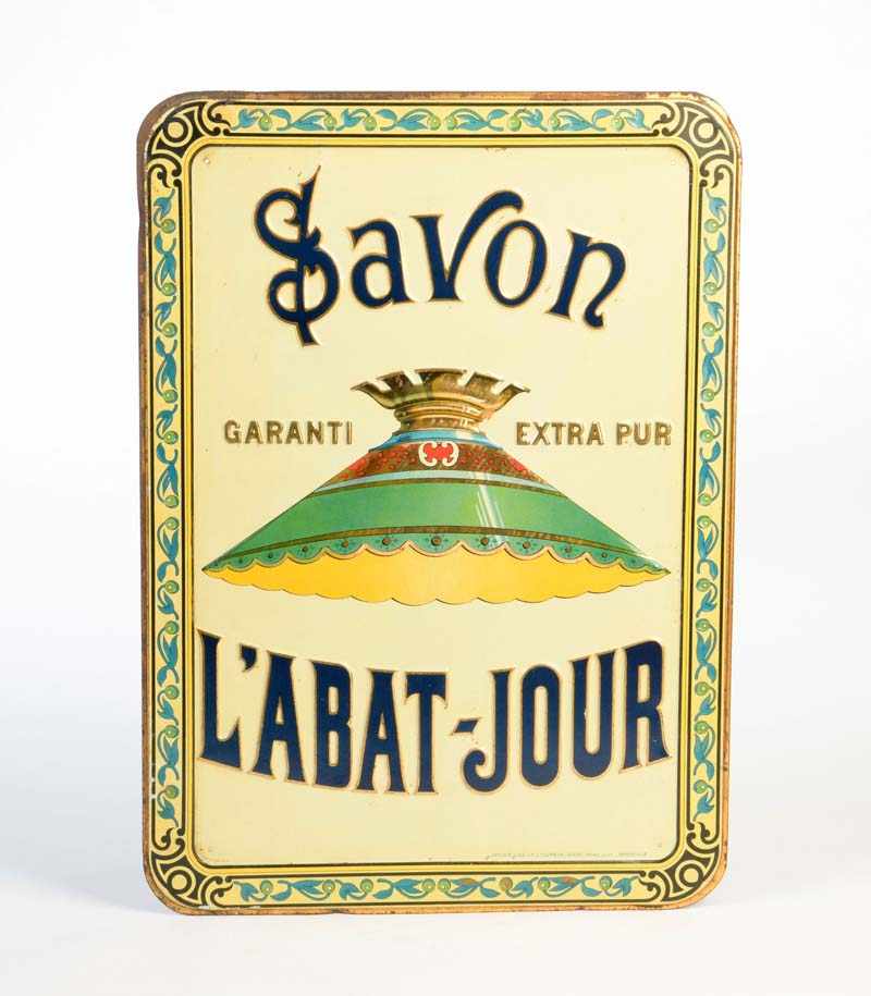 Blechschild "Savon L'Abat-Jour", France, 36x50cm, L. Fournier, guter Zustand, Z 1-2Tin Plate Sign "