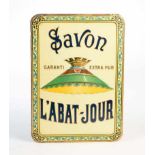 Blechschild "Savon L'Abat-Jour", France, 36x50cm, L. Fournier, guter Zustand, Z 1-2Tin Plate Sign "