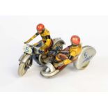 Tippco, Silver Racer Beiwagenmotorrad, US Z. Germany, 20 cm, Blech, UW ok, LM, Z 2Tippco, Silver