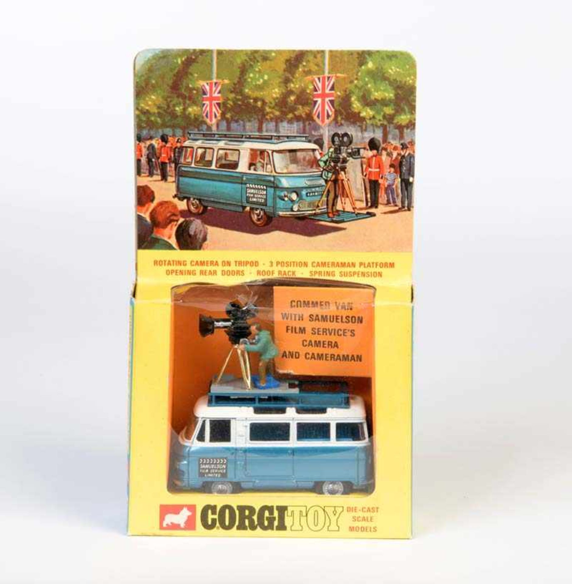 Corgi Toys, Commer Van Samuelson Film Services, England, 1:43, Druckguss, Okt (Blister defekt), Z