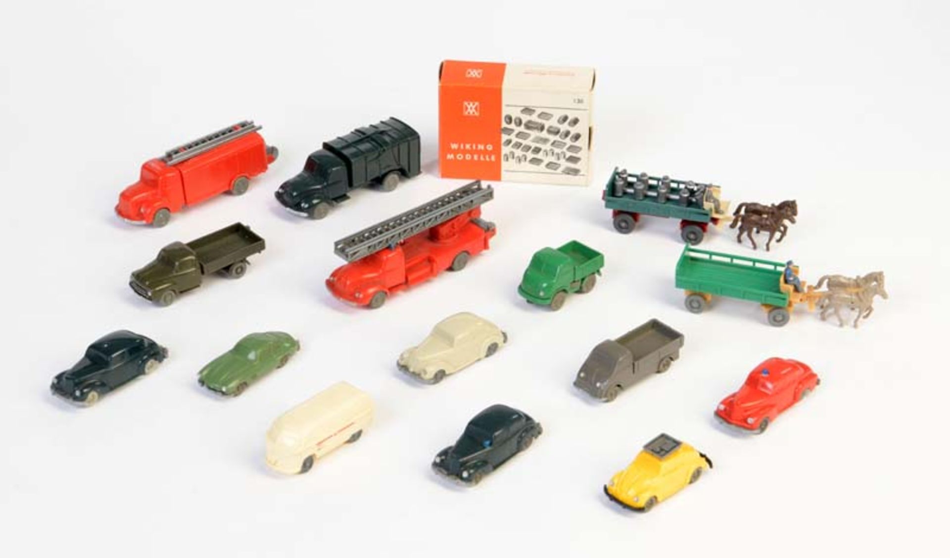 Wiking, Konvolut Fahrzeuge unverglast, Kst, 1:90, FundgrubeWiking, Bundle Vehicles unglazed,