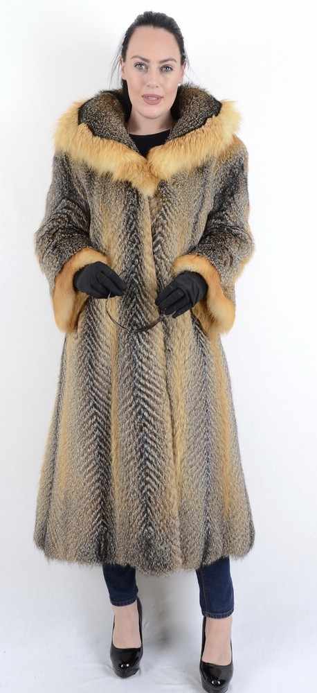 Fuchs Pelzmantel Griesfuchs Kreuzfuchs Fox Fur coat, Gray fox cross fox, Size: 36/38 - M/Ldeutsche - Image 14 of 14