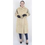 Pelzjacke Nerzmantel mit Leder, Mink coat with leather, Size 46 / XXLdeutsche Herstellung,