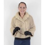 Pelzjacke, pearl, female Nerzjacke, amazing blond Mink Fur Jacket, female, Size: 40 / 42 - Lsehr