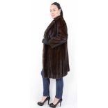 Pelzmantel Nerzmantel Nerz braun mink fur coat brown, Size 40 / Lmit Gebrauchsspuren und