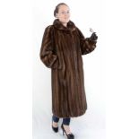 Pelzmantel Demi Buff SAGA MINK Nerzmantel, lang, SAGA Mink Fur Coat, full Lenght, Size: 44 /