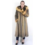 Fuchs Pelzmantel Griesfuchs Kreuzfuchs Fox Fur coat, Gray fox cross fox, Size: 36/38 - M/Ldeutsche