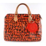 Louis Vuitton Monogram Graffiti Speedy 30 Handtasche mit SchlüsselanhängerLeder, Rreißverschluss mit