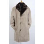 Pelzmantel Herren Lammfell Mantel wie gewachsen, mens shearling sheepskin lambskin as grown, fur