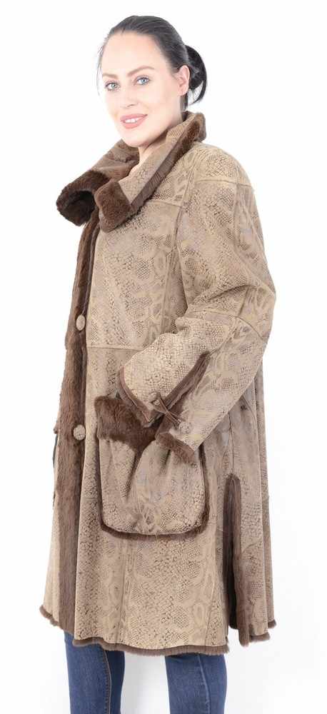 Lapin Pelzjacke, Aussen Leder in mit Lapin / Kanninchen Fell, Lapin- Rubbit Fur Jacket, Size: 48 / - Image 2 of 15