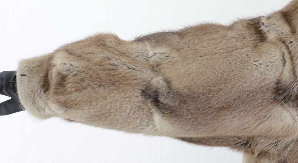 Schöner weicher Bisam Pelzmantel, lang, nice soft muskrat Fur coat, long, Size 38/40sehr weiche - Image 9 of 18