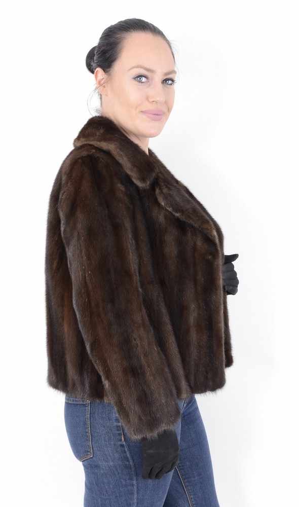 Braune kurze Nerzjacke Pelzjacke Nerz, Brown short Mink Fur Jacket, Size: 38 / Lgepflegt, Deutsche - Image 11 of 15