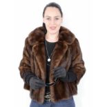 Nerz Pelzjacke braune kurze Nerzjacke, kurzen Arm, demi Buff, brown short Mink fur jacket, short