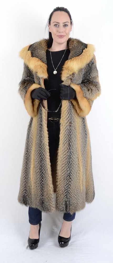 Fuchs Pelzmantel Griesfuchs Kreuzfuchs Fox Fur coat, Gray fox cross fox, Size: 36/38 - M/Ldeutsche - Image 10 of 14