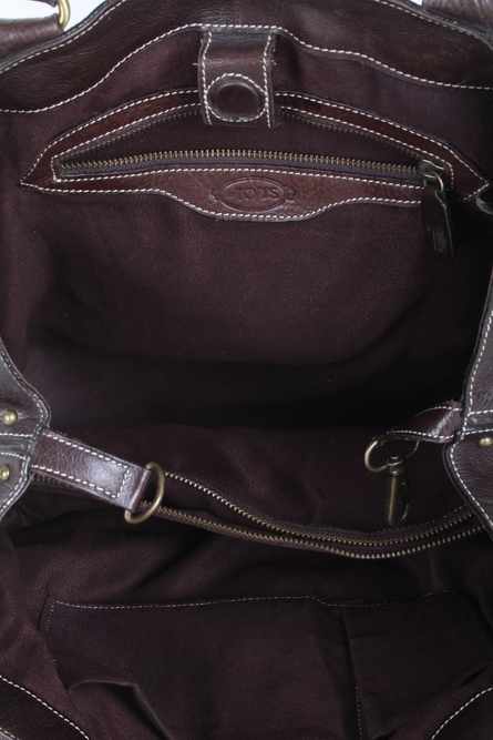 Tods Shopper Leder dunkel braune Handtasche Schultertasche Leather BagDamentasche mit Henkel, Leder, - Image 4 of 4