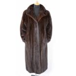 Pelzmantel, langer Nerzmantel, braun, Brown Mink fur Coat ,full length, Size: 46 / XXLgepflegt,