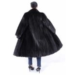 Pelzmantel schwarzer Nerzmantel, Black Diamant, Black Mink Fur Coat, Black Diamant, Full Length,