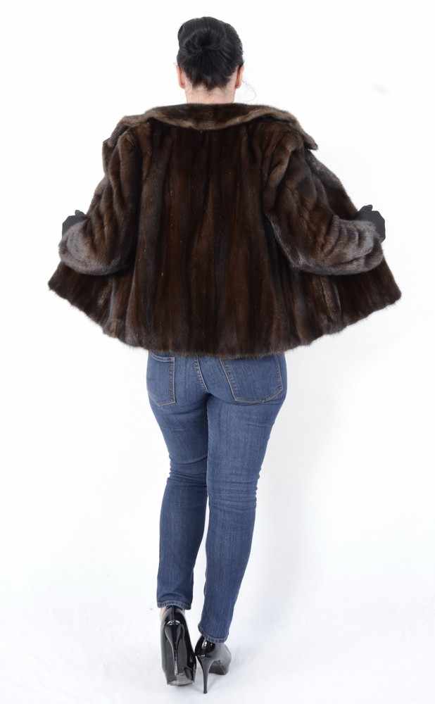 Braune kurze Nerzjacke Pelzjacke Nerz, Brown short Mink Fur Jacket, Size: 38 / Lgepflegt, Deutsche - Image 8 of 15