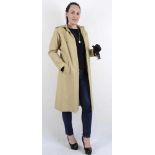 Lederjacke mit Kapuze, hooded leather jacket, Size: 40 / Lbeige, Innenfutter leicht verschmutzt,