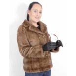 Hell braune Nerz Pelzjacke, Nerzjacke, light brown Mink Fur Jacket, Size: 38 /40 - Lsehr gepflegt,