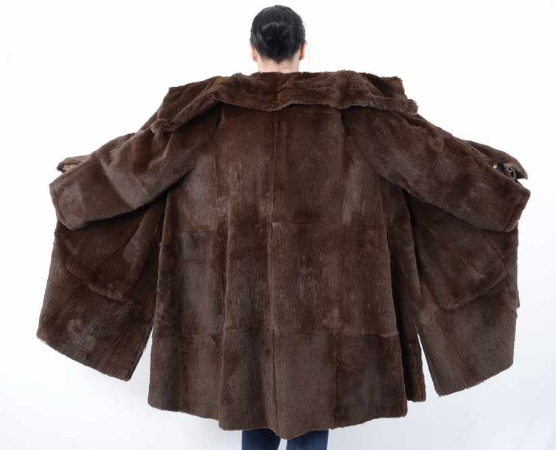 Lapin Pelzjacke, Aussen Leder in mit Lapin / Kanninchen Fell, Lapin- Rubbit Fur Jacket, Size: 48 / - Bild 7 aus 15