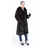 Dunkel brauner Nerzmantel, Pelzmantel lang, Dark Mink Fur Coat, Full Length Size: 36 / Mgepflegt,