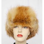 Stylische Fuchs Mütze, Aviator Fliegermütze, Pelzmütze aus Rotfuchsfellen, unisex, Trapper Fox Fur