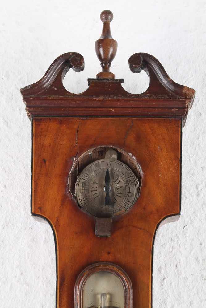 183 J. Omer georgianischer Banjo um 1800-1850 Barometer Wetterstation,England Minories um 1800-1850, - Image 4 of 5