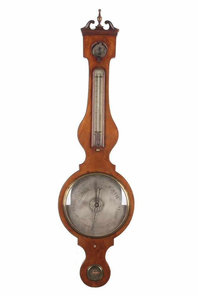183 J. Omer georgianischer Banjo um 1800-1850 Barometer Wetterstation,England Minories um 1800-1850,