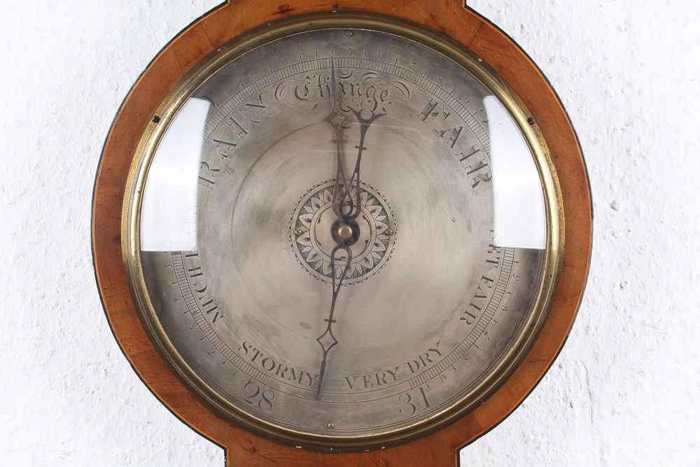 183 J. Omer georgianischer Banjo um 1800-1850 Barometer Wetterstation,England Minories um 1800-1850, - Image 2 of 5