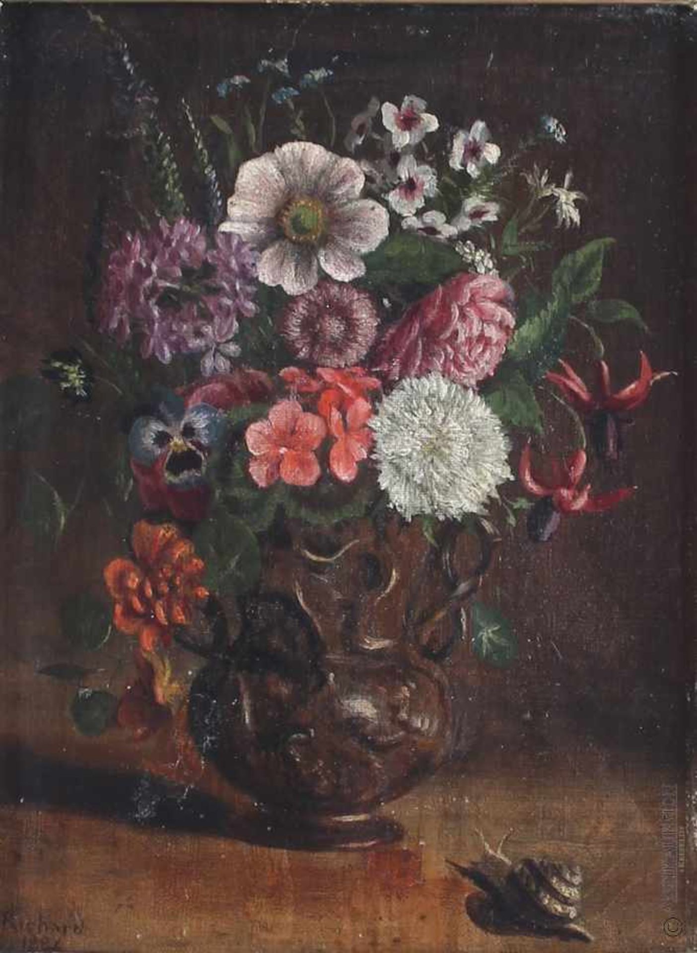Maler des 19. Jahrhundert, Richard von 1884 Stillleben,Öl/Leinwand, u.l. signiert und datiert