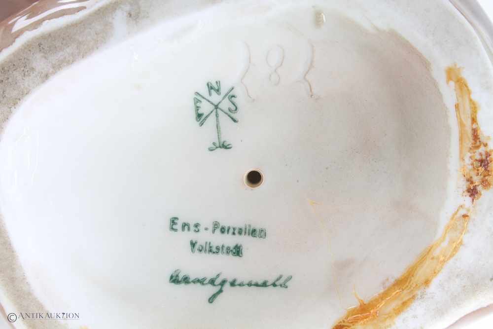 Karl Ens sitzender Dackel Porzellanfigur Volkstedt, große Hundefigur aus Porzellan, naturalistisch - Image 4 of 4