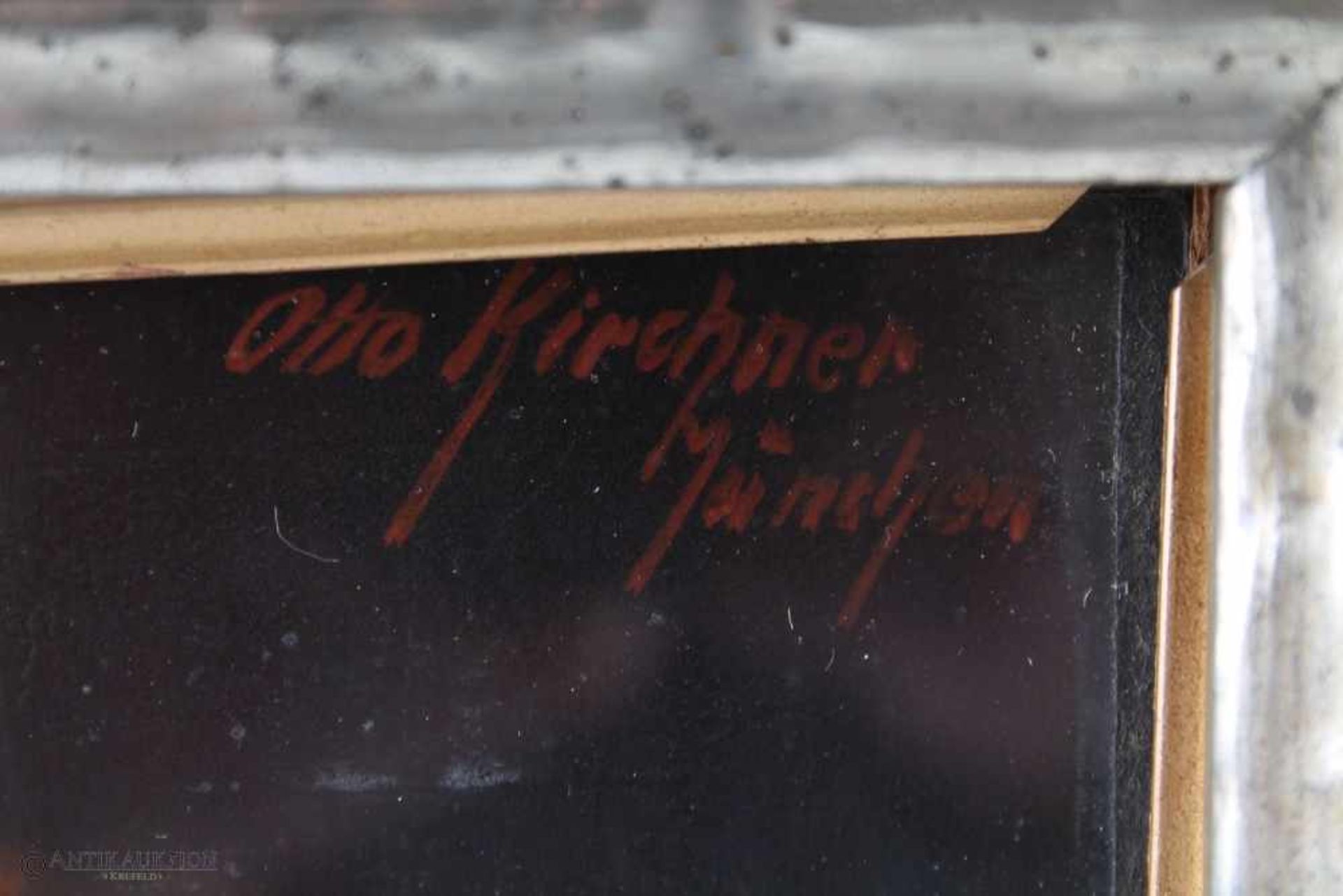 Otto Kirchner 1887 Eckartshausen - 1960 München, Vornehmer Herr mit Weinglas,Öl/Holz, o.r. - Bild 3 aus 3