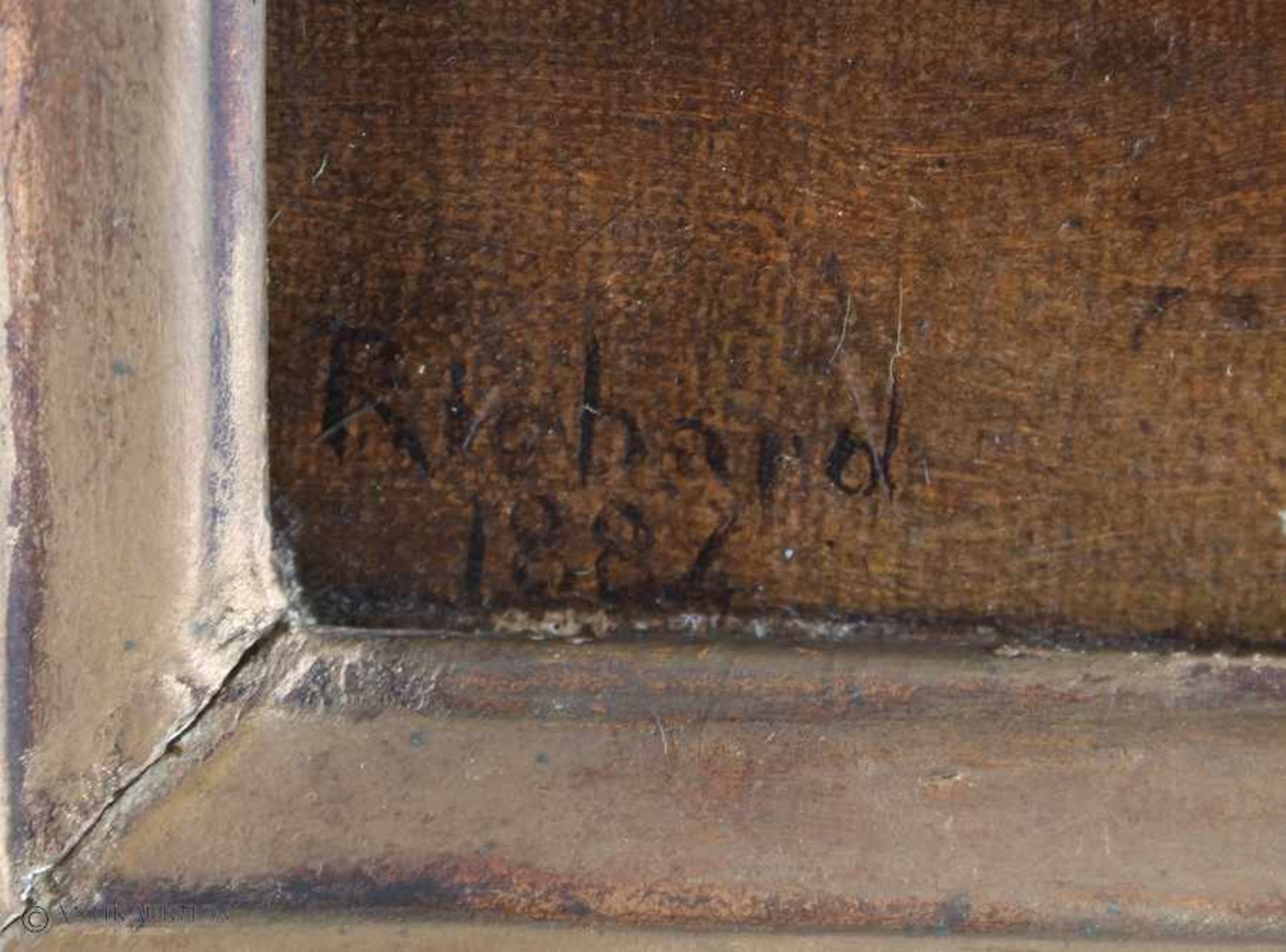 Maler des 19. Jahrhundert, Richard von 1884 Stillleben,Öl/Leinwand, u.l. signiert und datiert - Bild 4 aus 5