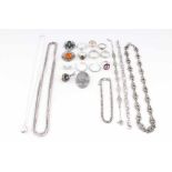 Umfangreiches Konvolut Silberschmuck,teils Vintage und Design, 800 bis 925 Silber,