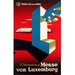 Advertising Poster Luxemburg Trade Fair Midcentury Modern