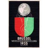 Advertising Poster Brussels 1935 Expo Art Deco