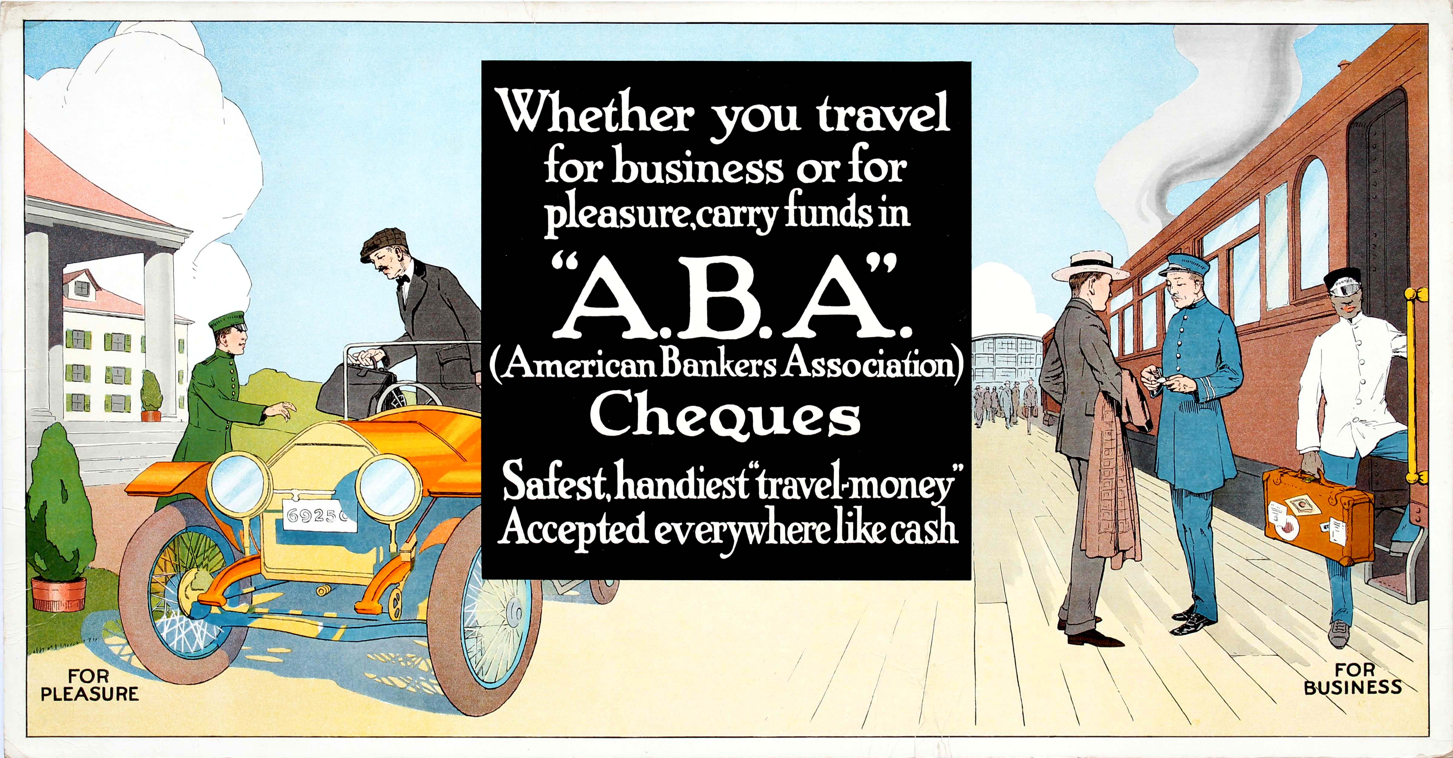 Advertising Poster American Bankers Association Cheques