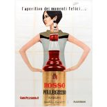 Advertising Poster Rosso Pellegrino Amaro Italy Alcohol