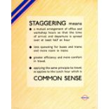 Advertising Poster LT Staggering WWII London Underground