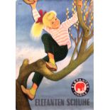 Advertising Poster Elephant Shoes - Girl in a tree