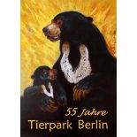 Travel Poster Tierpark Berlin Zoo Grizly Bears