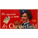 Advertising Poster Chesterfield WWII Joan Bennett US Air Force