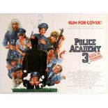 Movie Poster Police Academy 3 Back In Training UK Quad